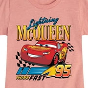 Disneys Cars - Lightning McQueen Think Fast - Toddler And Youth Girls Short Sleeve Graphic T-Shirt