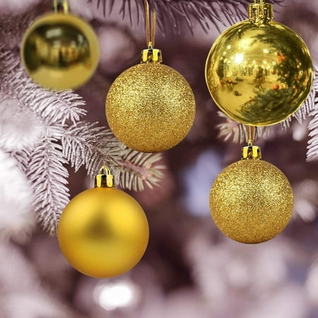 100 Pack Christmas Tree Ornaments Set Mini Shatterproof Holiday