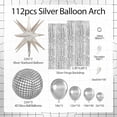 thumbnail image 2 of 112pcs Kit de Globos de Disco, Arco de Globos Plateados, Cortina Plateada, Estrellas y Esferas de Disco, Globos para Decoración de Fiestas Musicales, Globos de Cumpleaños, 2 of 4