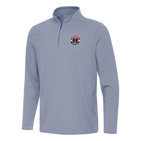 Men's Antigua  Navy Washington Wizards Twine Quarter-Zip Top