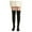 Black, variant on WREESH Women Fashion Thigh High Socks Over Knee Stockings Gifts Solid Knee-High Socks Casual Winter Warm Soft Lengthened Socks Dark Gray