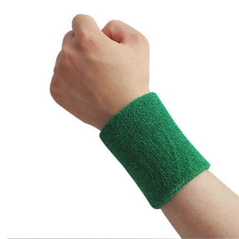 5 PAIR TERRY WRIST SWEATBAND Cotton Wristbands Absorbent Workout