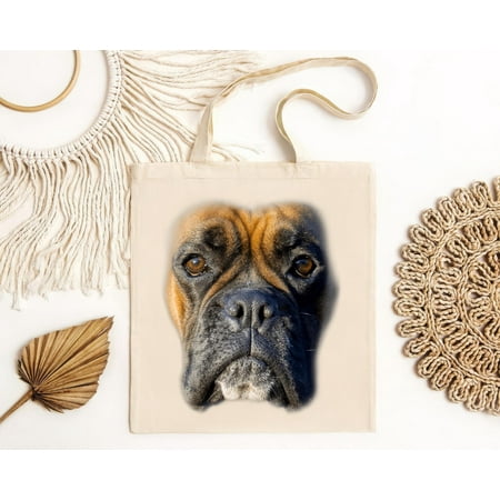 vintage Animal Lover Gift Boxer Face Funny Dog Lovers Gift Tote Bag-TH21921