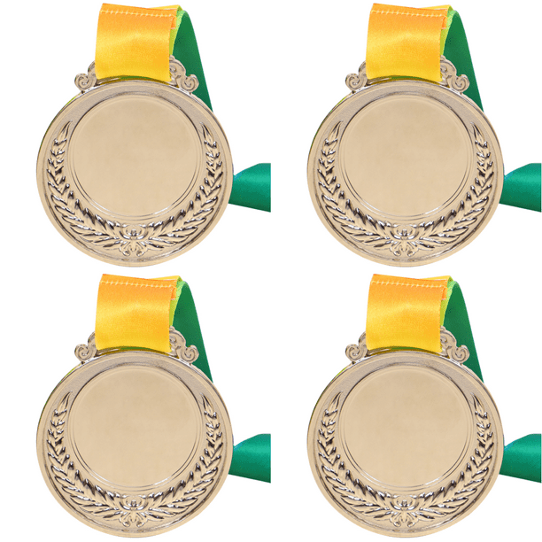 Premio Plateado 2 Pulgadas Con Cinta para El Cuello Redonda Fiestas Competiciones (plateado)