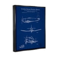 thumbnail image 3 of Stupell Industries Blueprint Patent Airplane Diagram Graphic Art Jet Black Floating Framed Canvas Print Wall Art, Design by Karl Hronek, 3 of 9