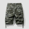 thumbnail image 4 of WTOBBY Men's Vintage Camouflage Military Tactical Work Shorts, Ripstop Cotton Blend Loose Fit Multi-Pocket Cargo Shorts for Outdoor Hunting Hiking Casual Utility Elastic Waist,Gray 2XL, 4 of 7