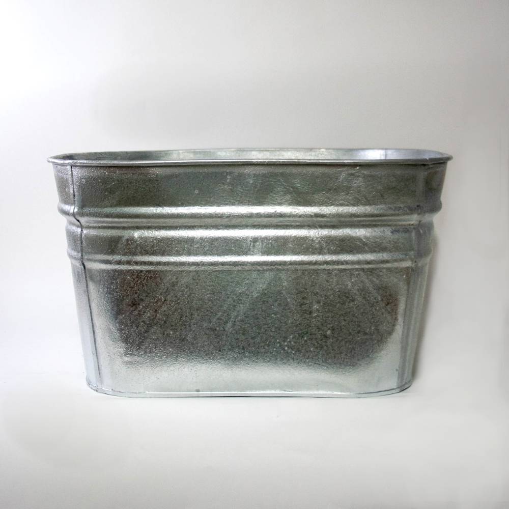 Behrens Funcational Decorative Hot Dipped Galvanized Square Wash Tub 15.5 Gallon - image 2 of 5