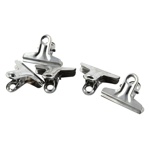 Unique Bargains Document Ticket Paper 1.6" Width Binder Metal Clips Clamps 5 Pcs