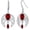 Ruby-Hook, variant on Celtic Moon Earrings 925 Sterling Silver Crescent Moon Leverback Dangle Drop Earrings with Simulated Birthstone Crystals Irish Jewelry Gifts for Women