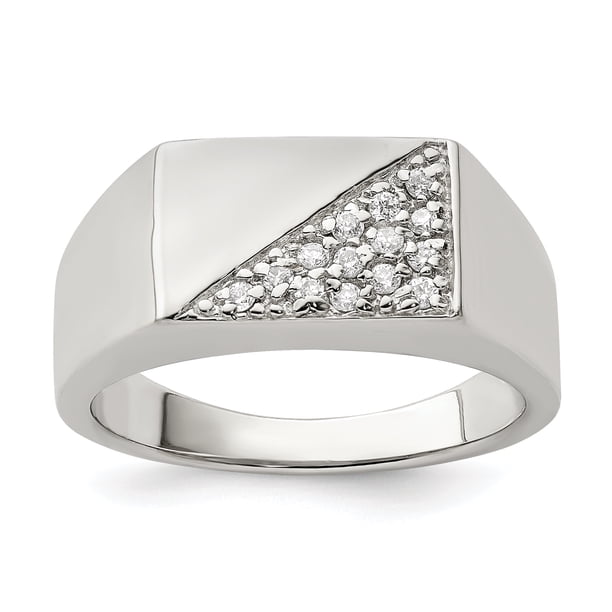 925 Sterling Silver Men's Cubic Zirconia Ring - Walmart.ca