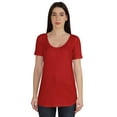 thumbnail image 1 of Inkmeso T-shirt Basique Col en U Été Manches Courtes Coton Uni Femmes, 1 of 7