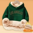 thumbnail image 4 of HUAXUN-Girls Sherpa Lined Hoodies Cute Graphic Hooded Sweatshirts Loose Comfy Long Sleeve Hoodie Winter Warm Fleece Pullover Tops with Pockets(GN1,5-6Years), 4 of 5