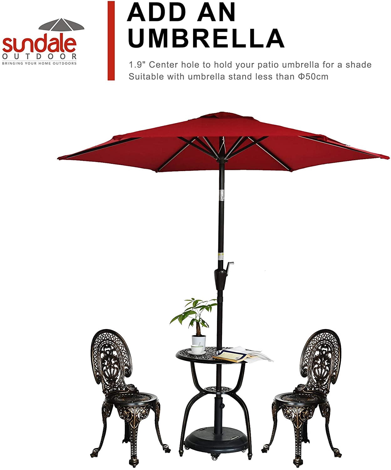 sundale outdoor bar stools on Sundale Outdoor 3 Piece Patio Bistro Furniture Set W Antique Crown Finish All Weather Cast Aluminum Table Chair Set Bronze Walmart Com Walmart Com