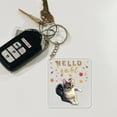 thumbnail image 4 of Hello Fall Manx Enjoys Warm Campfire Autumn Night Bright Moon Acrylic Keychain Cat Lover Kitten Owner Gifts Collar Charm Tag Keyring - 01008, 4 of 5
