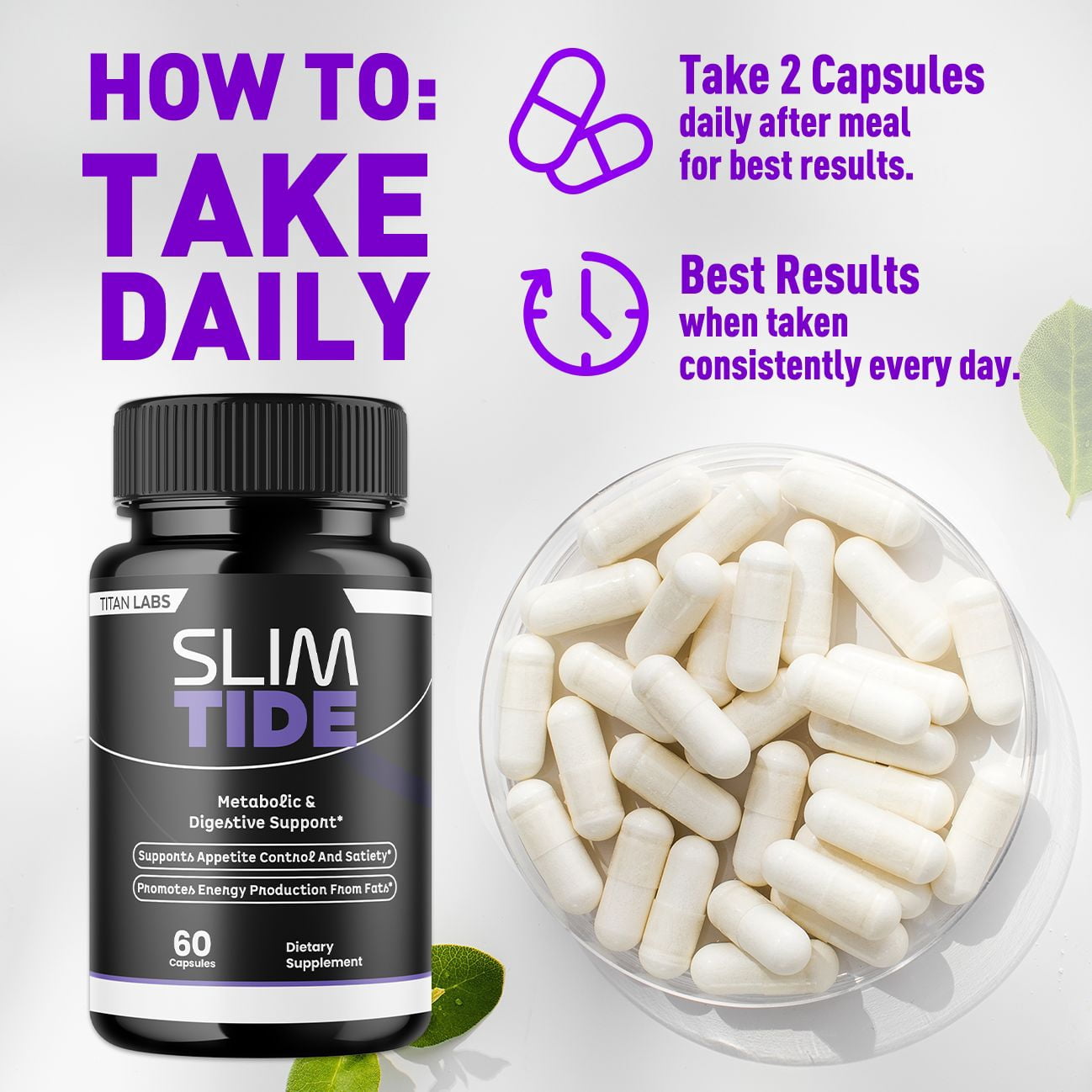 Slimtide Advanced Formula Pills Supporting Your Active Lifesyle Naturally Slim Tide 5 Month Supply 300 Capsules