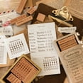 thumbnail image 3 of BUYISI 1 Set Wood Stamps Time Date Week Pattern For Handmade Diy Diary Scrapbooking Cards Embossing Craft Scrapbooking Supplies B, 3 of 5