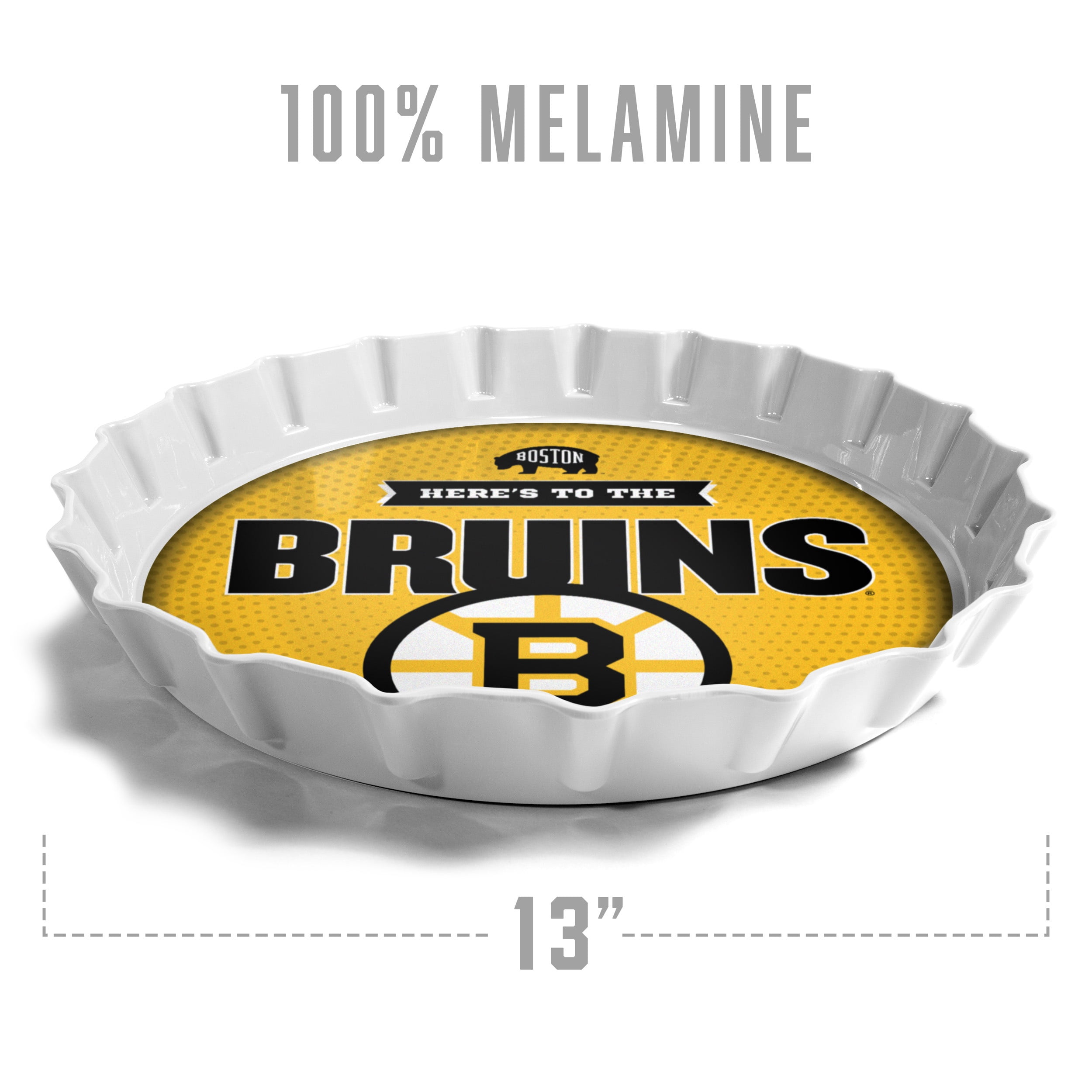 YouTheFan NHL Boston Bruins Bottle Cap Serving Tray