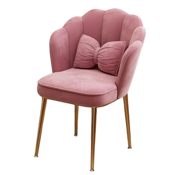 Abbracc Vanity Chair Comfortable Accent Chair for Beauty Salon Bedroom Dressing Room Pink