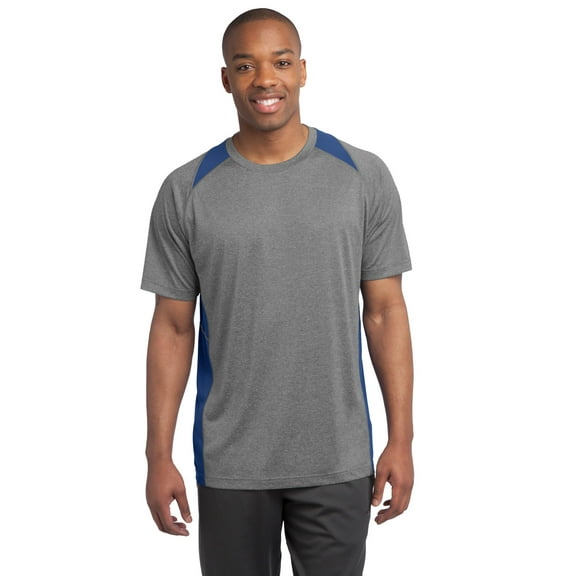 Sport-Tek Men's 100 Percent Polyester Colorblock Tee. ST361