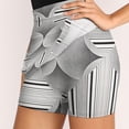 thumbnail image 4 of Abstract Ornate Geometric Petals Grid Background Women's Shorts Non-Slip Single Pocket A-line Trouser Skirt Summer Shorts Casual Shorts for Women, 4 of 7