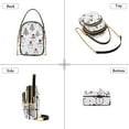thumbnail image 3 of FORMRS Crossbody Bag for Women Quilted Travel Shoulder Cell Phone Purse with Chain Strap Handbag, Black Cartoon Snowmen, 3 of 7