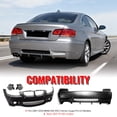 thumbnail image 3 of Ikon Motorsports Fog Lamps & Front & Rear Bumper Cover Conversion Replacement For 2007-2010 BMW E92 E93 3 Series, M3 Style Unpainted PP Polypropylene, 3 of 9
