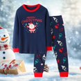 thumbnail image 2 of Staki Christmas Fleece Pullover Sweatshirt and Jogger Pants Outfit Set Toddler to Big Kid Baby Girl Christmas Clothes(Navy,5-6 Years), 2 of 4