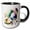 Black/White, variant on 3drose, Pretty Image of Watercolor Easter Eggs with One Half Egg, 15oz Mug
