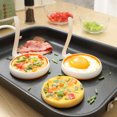thumbnail image 4 of Silicone Fried Egg Cooker Rings Set,Nonstick,Easy to Use&Clean, 4-pack, Round Egg Mold for Cooking Pancake,Breakfast Sandwich, fit McMuffin Biscuit,Griddle Egg Ring for Frying Eggs, 4 of 7