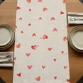 thumbnail image 5 of Table Runners 90 Inches Long Dress Scarves, Valentine's Day Farmhouse Coffee/Dining/Kitchen Table Runner for Living Room, Pink Love Flowers Leaves Plants Spring Beige 13x90 Inch, 5 of 9