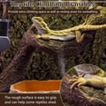 thumbnail image 3 of 2PCS Natural Reptile Climbing Branches Decor,1.8-2.25" Thick Natural Snake Climbing Forest Wood with Plant Leaf Decor,Lizard Forest Branch,Geckos Tank Tree Trunk Accessories for Bearded Dragons（L）, 3 of 7