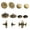 14mm Antique Brass, variant on Goyunwell Magnetic Snaps Buttons 20 Sets 18mm Bag Button Clasps Strong Magnetic Snap Closures Leather Fasteners for Sewing Purses Handbags Silver