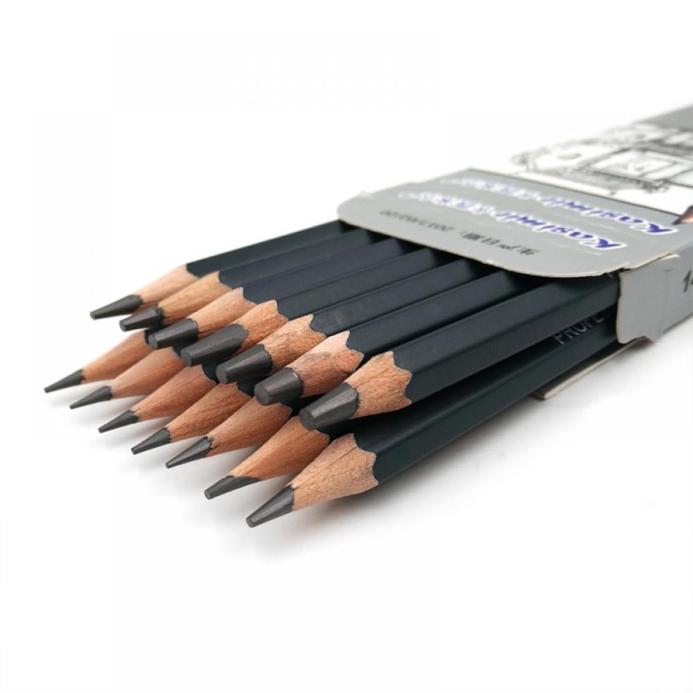14pc set graded professional wooden sketch pencils H B drawing/shading/graphite 