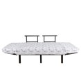 thumbnail image 3 of Snail Futon Couch, Soft Toned Seashell Marine Life Oyster Mollusk Underwater Ocean Nautical Themed, Daybed with Metal Frame Upholstered Sofa for Living Dorm, Loveseat, Indigo and White, by Ambesonne, 3 of 4