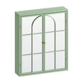 thumbnail image 5 of 23.62 "Vintage Two Door Wall Cabinet With Mirror, Three-Level Entrance Storage Space For Living Room, Bathroom, Dining Room, Green, 5 of 9