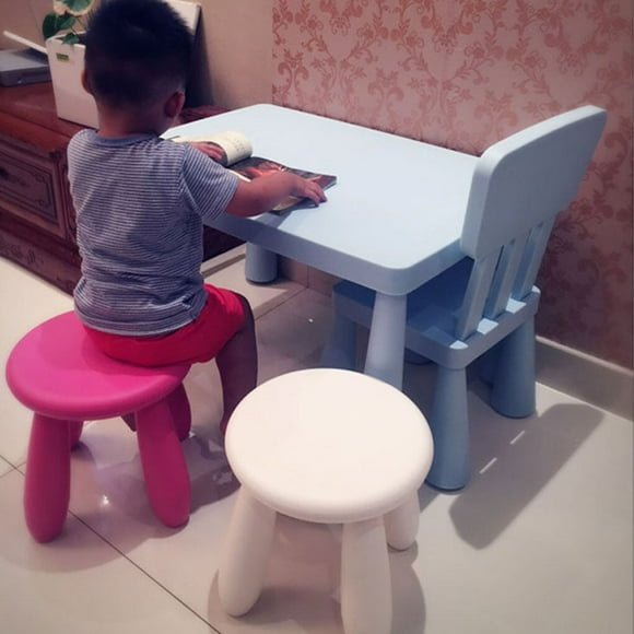Household Children Plastic Stool Adult Seat Entrance Living Room Adult Home Thickened Footboard Kindergarten Floor Bench Non-slide Furniture Light pink