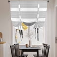 thumbnail image 4 of Tie Up Curtains for Windows Black Stripe Lines Valance Adjustable Balloon Curtain Abstract Striped Tie Up Shades for Kitchen Living Room Bedroom Privacy Curtain Drape 34x45 Inch, 4 of 9