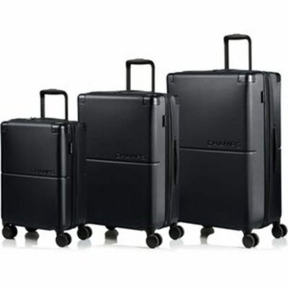 Earth Collection, 3-piece Hardside Luggage set, Black