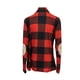 thumbnail image 2 of Qarigey Camisa de mujer de manga larga a cuadros de manga suelta a cuadros chica suelta con botones de poliéster Casual blusa femenina ropa Prendas para la parte del cuerpo Rojo XXL, 2 of 6