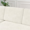 thumbnail image 6 of 85“ Sofa Bed with Pull Out Couch, 3 Seater Sleeper Sofa with Storage Chaise for Living Room, Square Handrail with Copper Nail, Chenille-Beige, 6 of 9
