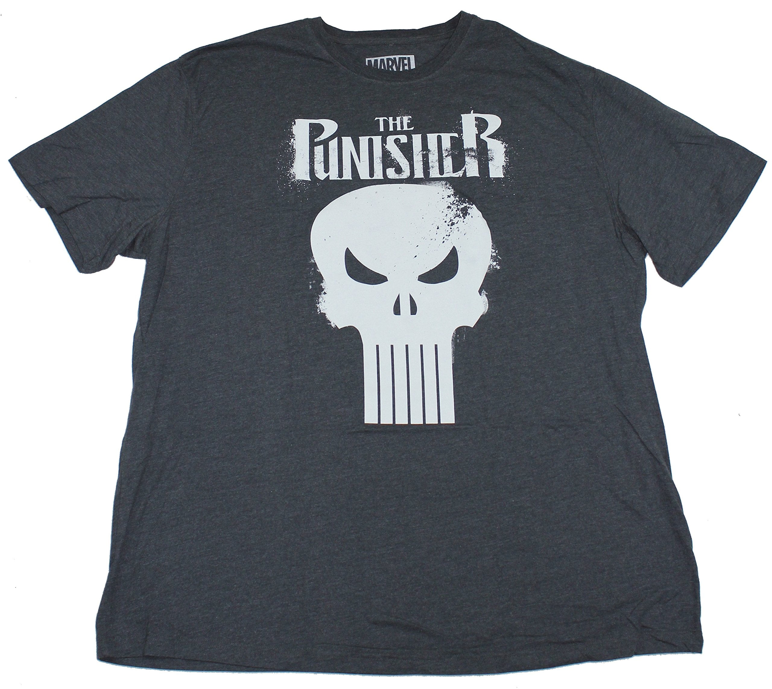 The Punisher (Marvel Comics) Tall Mens TShirt Punisher Logo Under