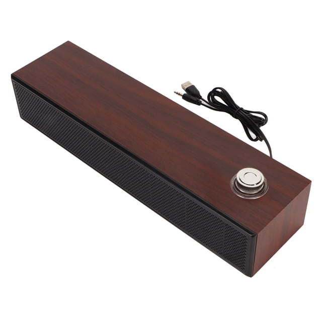 Desktop Soundbar, HiFi Stereo Sound Knob Volume Adjustment BT 5.0 Computer Speakers Vintage for PC for Desktop