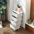 thumbnail image 2 of CHIC HOUSE 4 Drawer Dresser, Fabric Storage Tower with Wood Top, Small Dresser with Drawers for Bedroom, Closet, Entryway, Black, 2 of 7