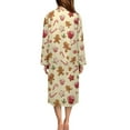 thumbnail image 3 of FKELYI Christmas Candy Gingerbread Man Print Women Zipper Up Nightgowns with 2 Pockets Fall Sleepwear Dress Long Sleeve Nightwear Soft Bathrobes Full Length Loungewear, 3XL, 3 of 6