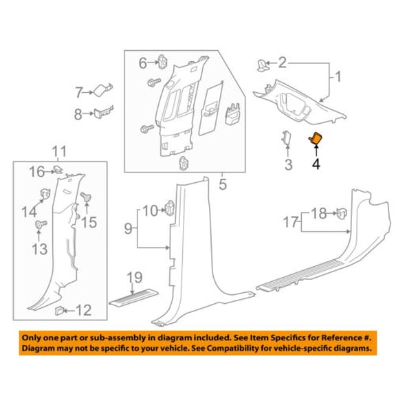 GM OEM Interior-Wndshld Pillar Trim Lower Cover Right 23429941