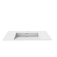 thumbnail image 5 of 36" White Solid Surface Stone Minimalist Wall Mount Bathroom Sink with Overflow, 5 of 8
