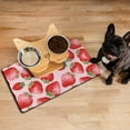 thumbnail image 3 of Dog Food Mat 16x24 Inch Pet Feeding Mat with Cute Strawberry Print, Durable Absorbent Waterproof Non-Slip Mat for Dogs and Cats, Quick Dry, Easy Clean Fresh Summer Berry Design, 3 of 6