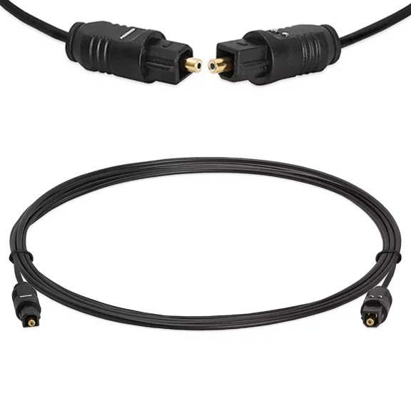 6Ft Toslink Fiber Optic Optical Digital Audio Cable Spdif Sound Bar Cord Gold