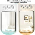 thumbnail image 4 of Bathroom Light Fixtures Bathroom Vanity Light 3-Light Bathroom Lights over Mirror with Clear Glass Shade for Kitchen Living Room Bedroom, 4 of 5