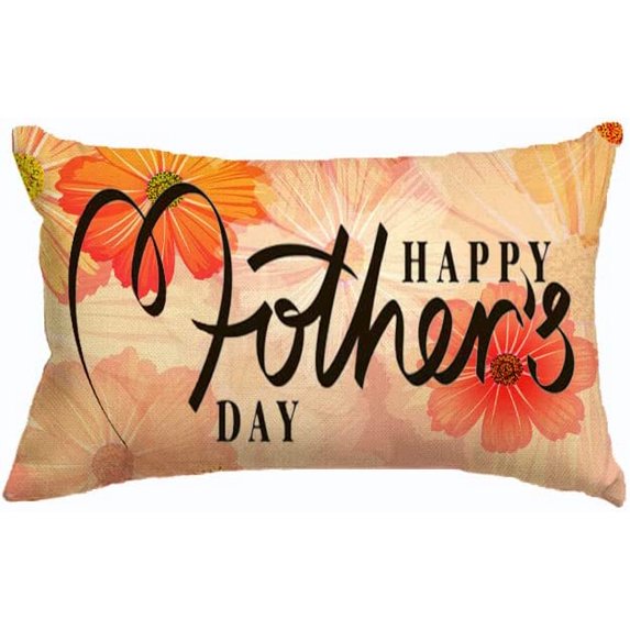 Mother''s Day Pillow Cover,Happy Mother''s Day Carnation Background Decorative Lumbar Throw Pillow Cover Case Cushion Home Bed Sofa Car Cotton Linen 12x20 Inches